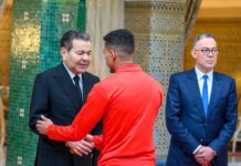 Sur Hautes Instructions de SM le Roi, SAR le Prince Moulay Rachid reçoit les membres de l’Équipe nationale de football, finaliste de la CAN Maroc-2025