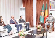 Le Président de la Transition reçoit le Chef de la diplomatie marocaine, M. Nasser Bourita