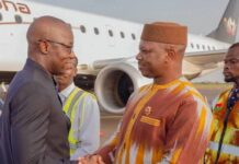 AES : le Président Malick Diaw est arrivé à Ouagadougou pour une séance de travail